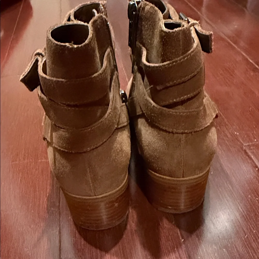 Marc Fisher Tan Suede Ankle Booties